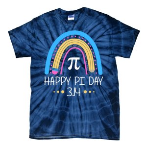 Happy Pi Day Pencil Rainbow March 14th Tie-Dye T-Shirt