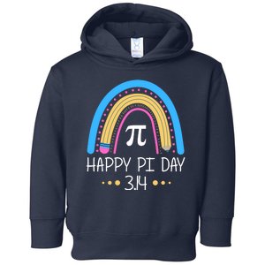 Happy Pi Day Pencil Rainbow March 14th Toddler Hoodie