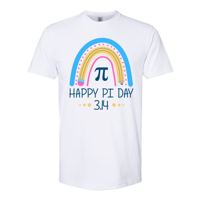 Happy Pi Day Pencil Rainbow March 14th Softstyle CVC T-Shirt