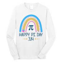 Happy Pi Day Pencil Rainbow March 14th Long Sleeve Shirt