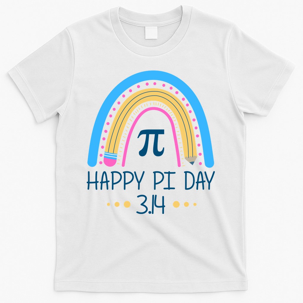 Happy Pi Day Pencil Rainbow March 14th T-Shirt