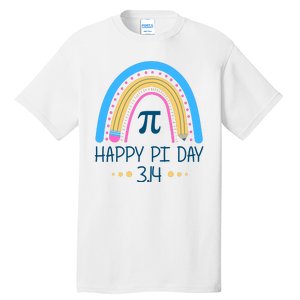 Happy Pi Day Pencil Rainbow March 14th Tall T-Shirt