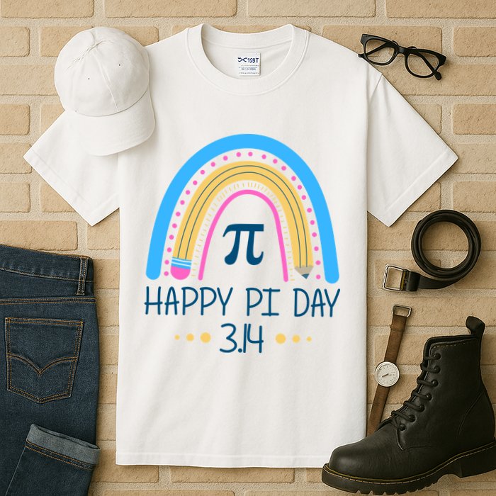 Happy Pi Day Pencil Rainbow March 14th Tall T-Shirt
