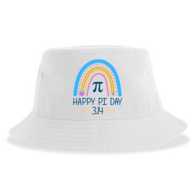 Happy Pi Day Pencil Rainbow March 14th Sustainable Bucket Hat
