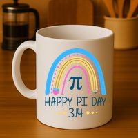 Happy Pi Day Pencil Rainbow March 14th Mug