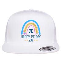 Happy Pi Day Pencil Rainbow March 14th Flatbill Hat