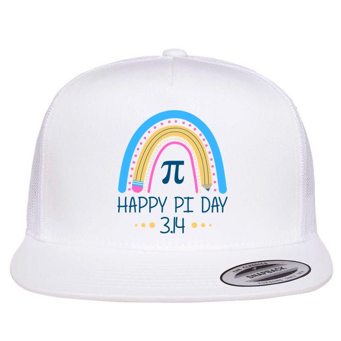 Happy Pi Day Pencil Rainbow March 14th Flatbill Hat