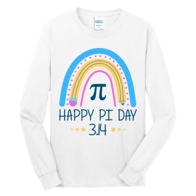 Happy Pi Day Pencil Rainbow March 14th Tall Long Sleeve T-Shirt