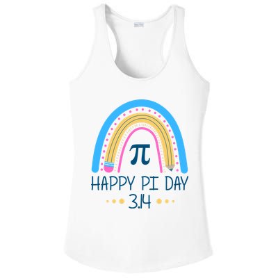 Happy Pi Day Pencil Rainbow March 14th Ladies PosiCharge Competitor Racerback Tank