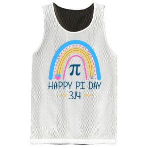 Happy Pi Day Pencil Rainbow March 14th Mesh Reversible Basketball Jersey Tank