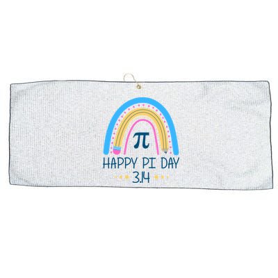 Happy Pi Day Pencil Rainbow March 14th Large Microfiber Waffle Golf Towel