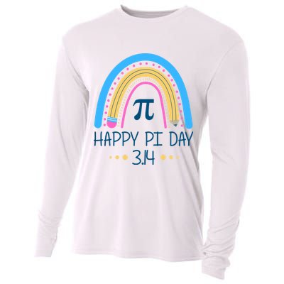 Happy Pi Day Pencil Rainbow March 14th Cooling Performance Long Sleeve Crew