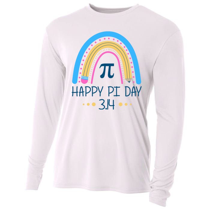 Happy Pi Day Pencil Rainbow March 14th Cooling Performance Long Sleeve Crew