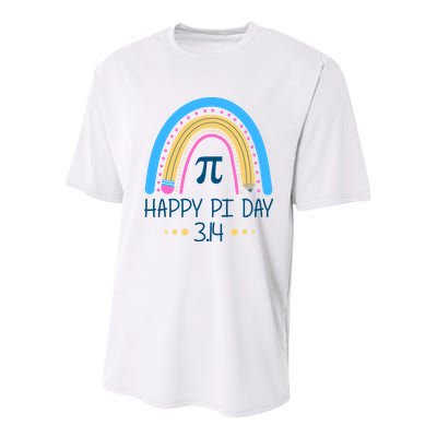 Happy Pi Day Pencil Rainbow March 14th Youth Performance Sprint T-Shirt