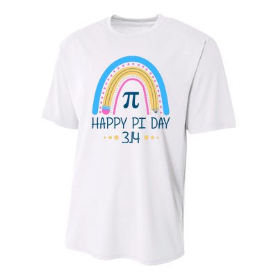 Happy Pi Day Pencil Rainbow March 14th Youth Performance Sprint T-Shirt