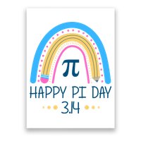 Happy Pi Day Pencil Rainbow March 14th Poster
