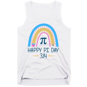 Happy Pi Day Pencil Rainbow March 14th Tank Top