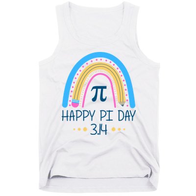 Happy Pi Day Pencil Rainbow March 14th Tank Top