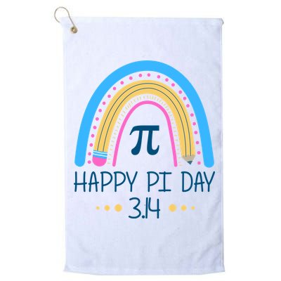 Happy Pi Day Pencil Rainbow March 14th Golf Towel