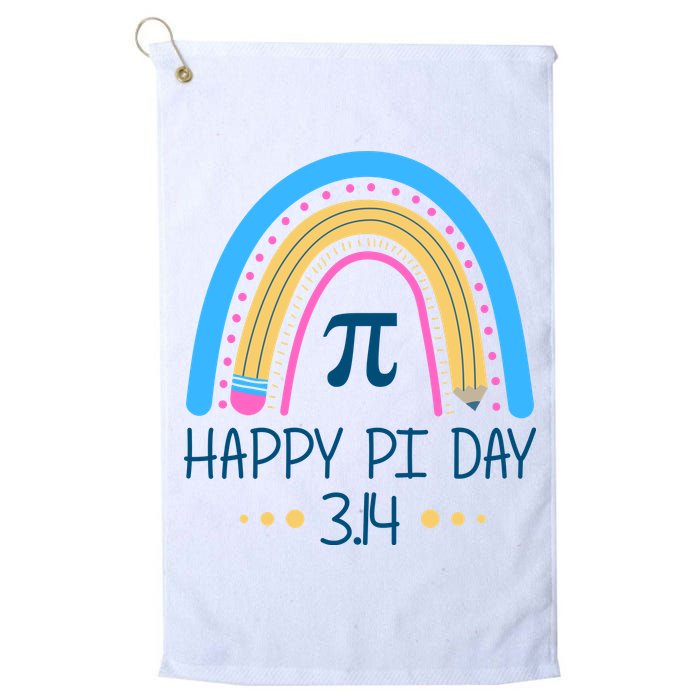 Happy Pi Day Pencil Rainbow March 14th Golf Towel