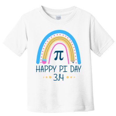 Happy Pi Day Pencil Rainbow March 14th Toddler T-Shirt