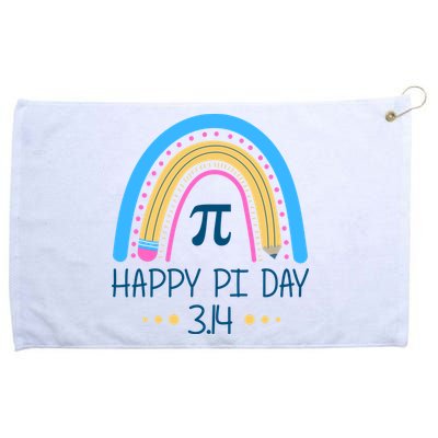Happy Pi Day Pencil Rainbow March 14th Grommeted Golf Towel