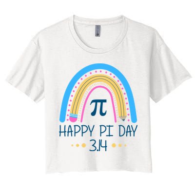 Happy Pi Day Pencil Rainbow March 14th Crop Top