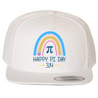 Happy Pi Day Pencil Rainbow March 14th Wool Snapback Cap