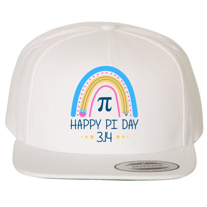 Happy Pi Day Pencil Rainbow March 14th Wool Snapback Cap