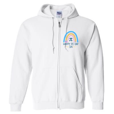 Happy Pi Day Pencil Rainbow March 14th Full Zip Hoodie