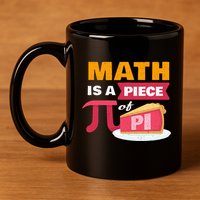 Happy Pi Day Math Is A Piece Of Pie 3.14 Stem Math Teacher 11oz C Handle Ceramic Mug