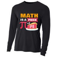 Happy Pi Day Math Is A Piece Of Pie 3.14 Stem Math Teacher Cooling Performance Long Sleeve Crew
