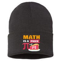 Happy Pi Day Math Is A Piece Of Pie 3.14 Stem Math Teacher Sustainable Knit Beanie