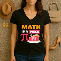 Happy Pi Day Math Is A Piece Of Pie 3.14 Stem Math Teacher Women's V-Neck T-Shirt