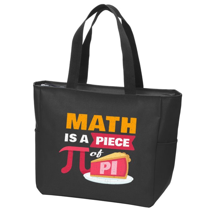 Happy Pi Day Math Is A Piece Of Pie 3.14 Stem Math Teacher Zip Tote Bag