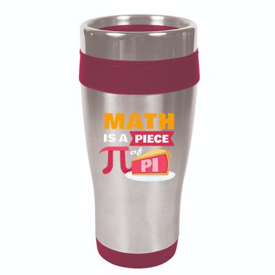 Happy Pi Day Math Is A Piece Of Pie 3.14 Stem Math Teacher 16oz Travel Tumbler