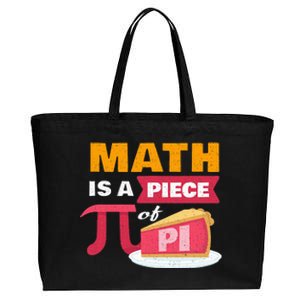 Happy Pi Day Math Is A Piece Of Pie 3.14 Stem Math Teacher Cotton Canvas Jumbo Tote