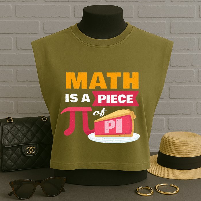 Happy Pi Day Math Is A Piece Of Pie 3.14 Stem Math Teacher Garment-Dyed Women's Muscle Tee