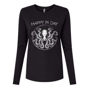 Happy Pi Day Funny Math Geek Octopus Octopi Circle Womens Cotton Relaxed Long Sleeve T-Shirt