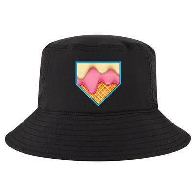 Home Plate Drip Ice Cream Dripping Softball & Baseball Cool Comfort Performance Bucket Hat