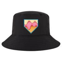 Home Plate Drip Ice Cream Dripping Softball & Baseball Cool Comfort Performance Bucket Hat