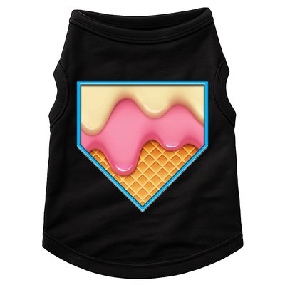 Home Plate Drip Ice Cream Dripping Softball & Baseball Doggie Tank