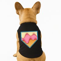 Home Plate Drip Ice Cream Dripping Softball & Baseball Doggie Tank