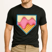 Home Plate Drip Ice Cream Dripping Softball & Baseball Cooling Performance Crew T-Shirt