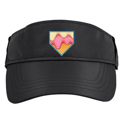 Home Plate Drip Ice Cream Dripping Softball & Baseball Adult Drive Performance Visor