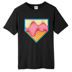 Home Plate Drip Ice Cream Dripping Softball & Baseball Tall Fusion ChromaSoft Performance T-Shirt