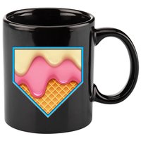 Home Plate Drip Ice Cream Dripping Softball & Baseball 11oz C Handle Ceramic Mug
