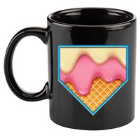 Home Plate Drip Ice Cream Dripping Softball & Baseball 11oz C Handle Ceramic Mug