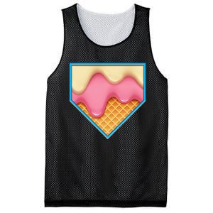 Home Plate Drip Ice Cream Dripping Softball & Baseball Mesh Reversible Basketball Jersey Tank