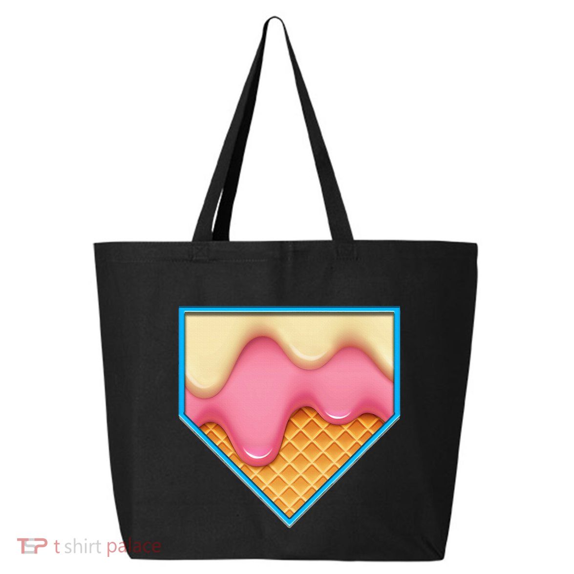 Home Plate Drip Ice Cream Dripping Softball & Baseball 25L Jumbo Tote